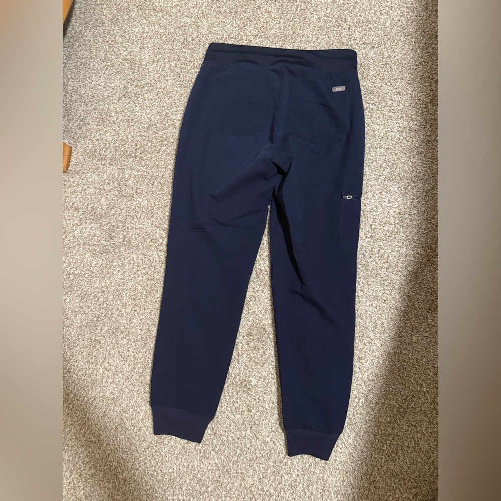 FIGS Navy High Waisted Zamora Jogger Scrub Pants - Picture 2 of 3